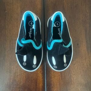 Cat & Jack Black & Blue Whale Toddler Shoes Size 5
